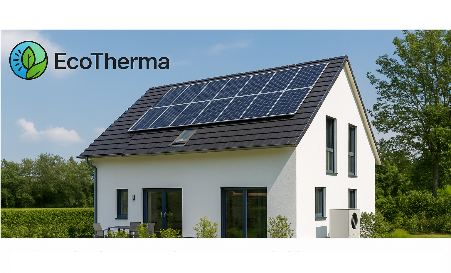 Tecnici installano una pompa di calore domestica all’esterno di una casa